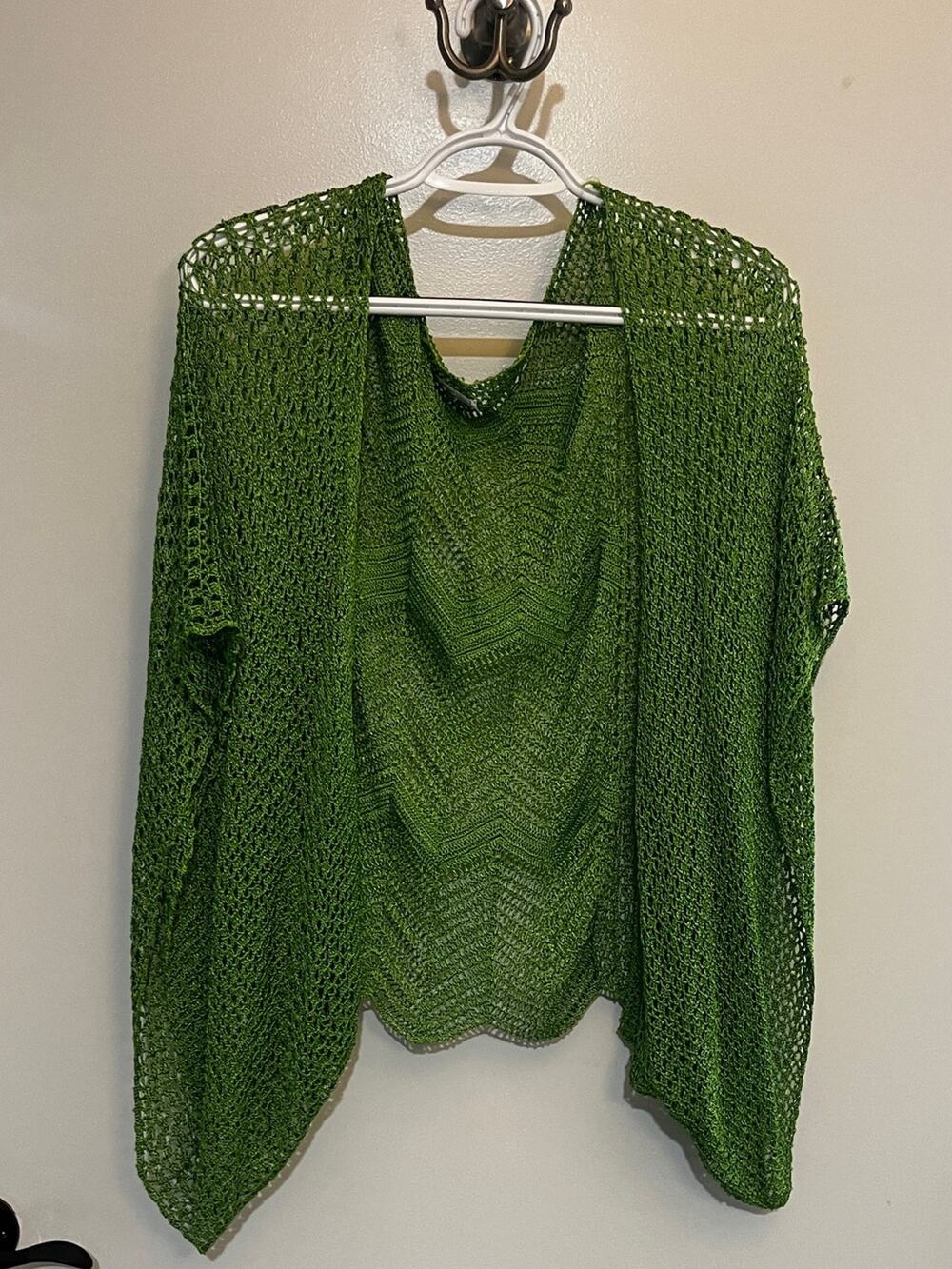 Vintage Rayon Green Shrug/wrap/accessory statement piece Y2K